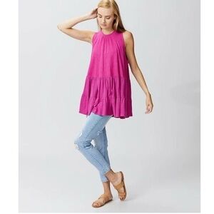 Free People Right On Time Tunic Tank Jungle Flower Size Large